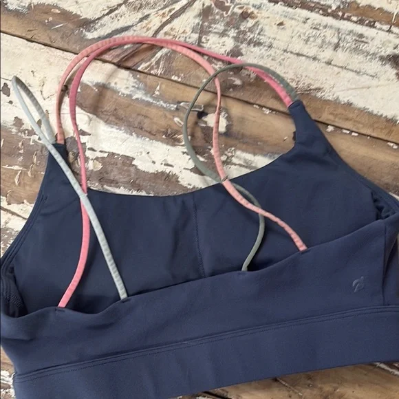 Peloton Blue Sports Bra Strappy Design - Picture 6 of 8